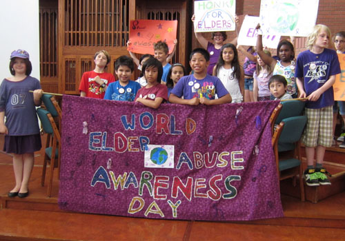 Kids with Banner Kids with Banner